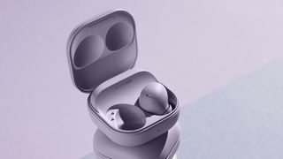 The Samsung Galaxy Buds 2 Pro wireless earbuds in a case
