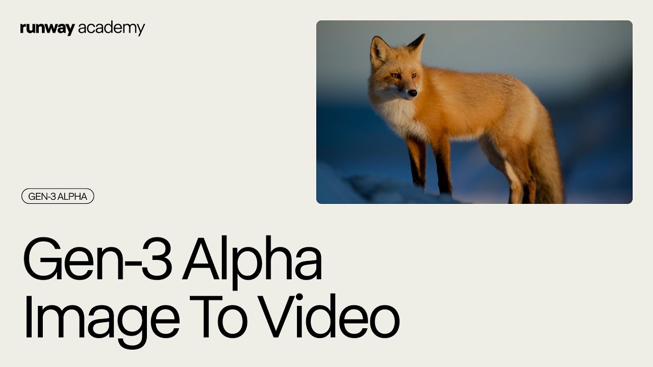 Image to Video with Gen-3 Alpha | Runway Academy - YouTube