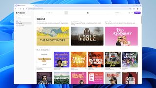 The Apple Podcasts website running in Google Chrome in Windows 11.