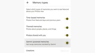 Gemini narration in Google Photos