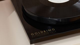 Goldring GR3 turntable logo close-up