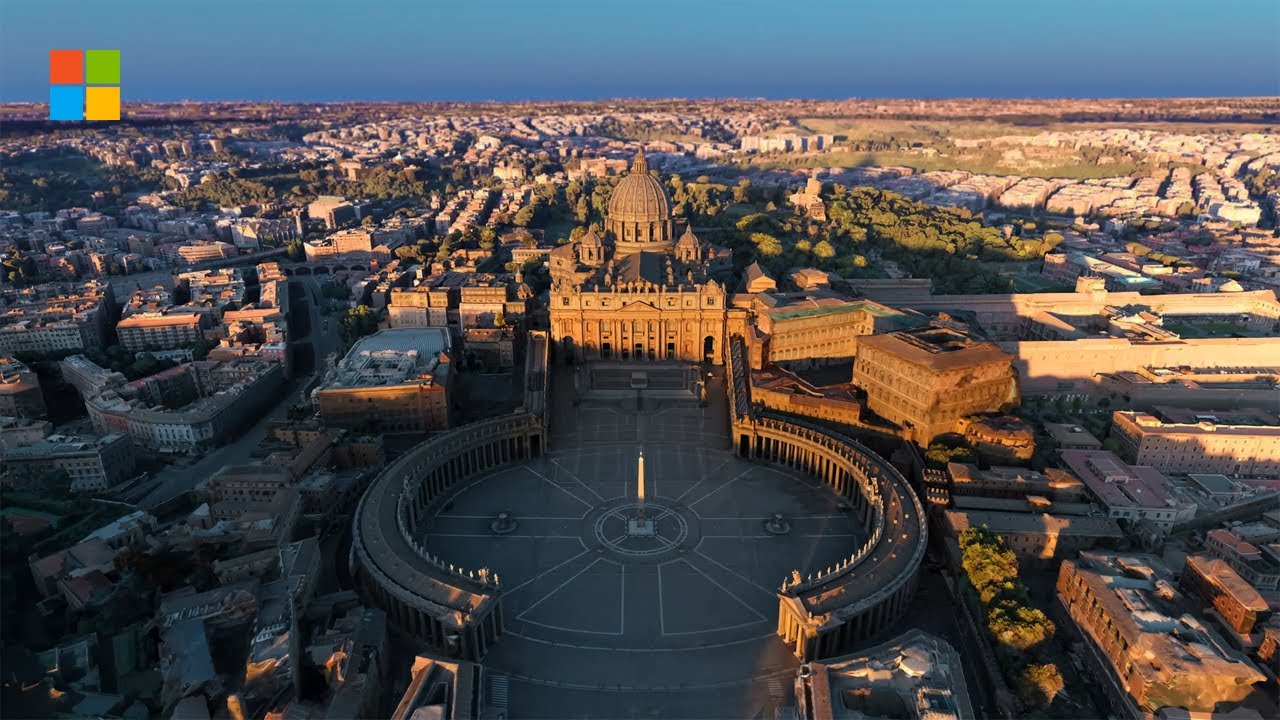 The world's first 3D replica of St. Peter's Basilica, made with Microsoft AI - YouTube