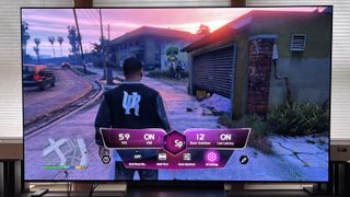 LG C4 OLED TV game menu on screen