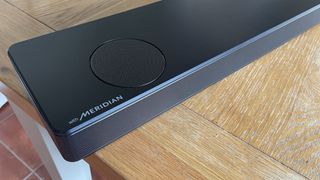 a closeup of the lg-sp11ra soundbar