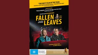 Fallen Leaves Blu-ray on a deep-red background