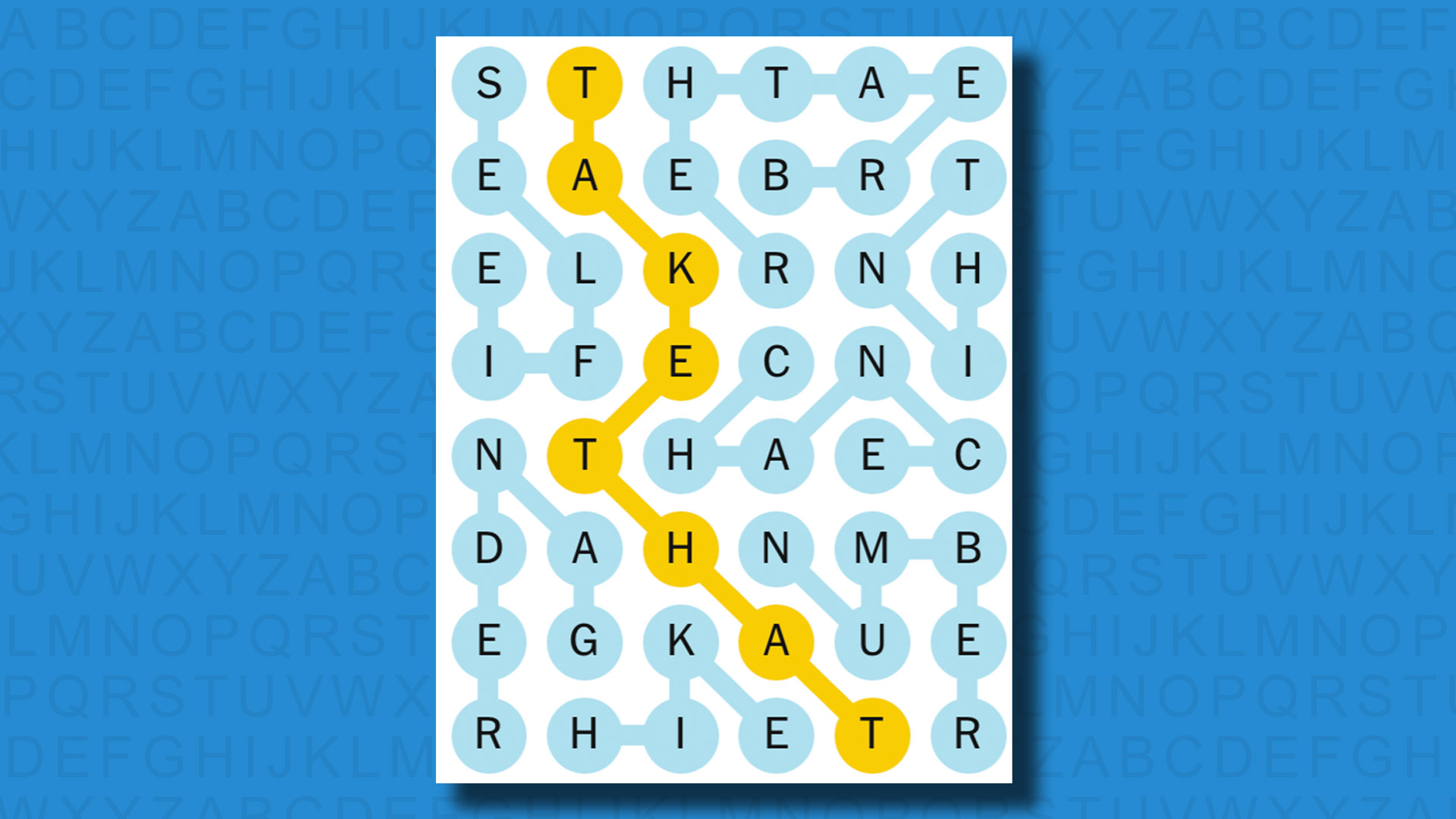 NYT Strands answers for game 412 on a blue background