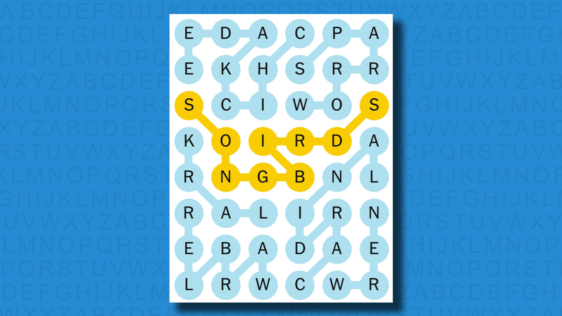 NYT Strands answers for game 425 on a blue background