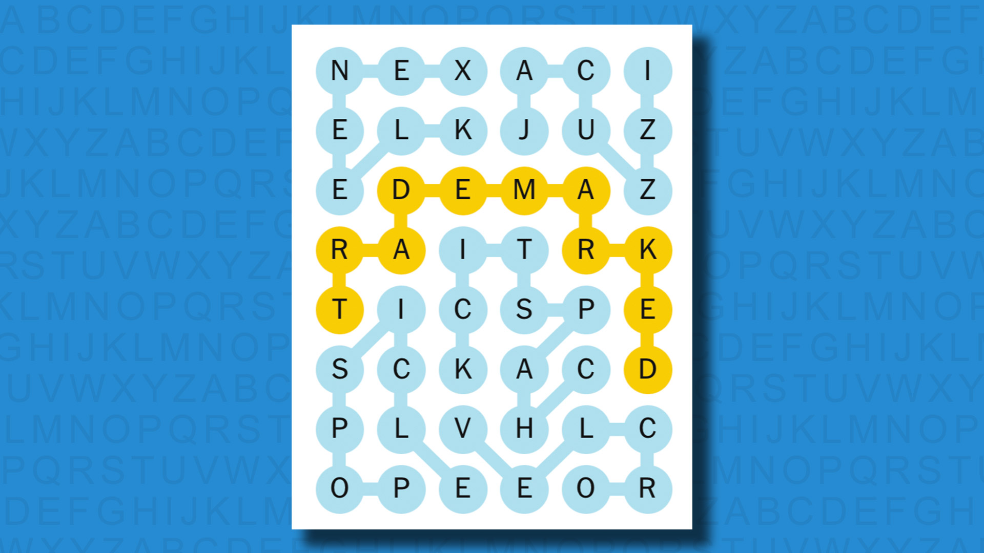 NYT Strands answers for game 457 on a blue background