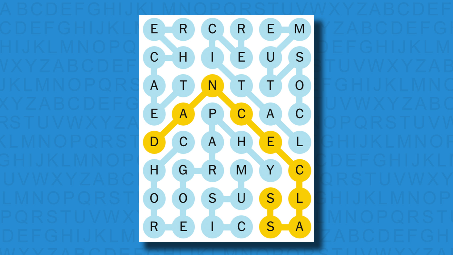 NYT Strands answers for game 509 on a blue background