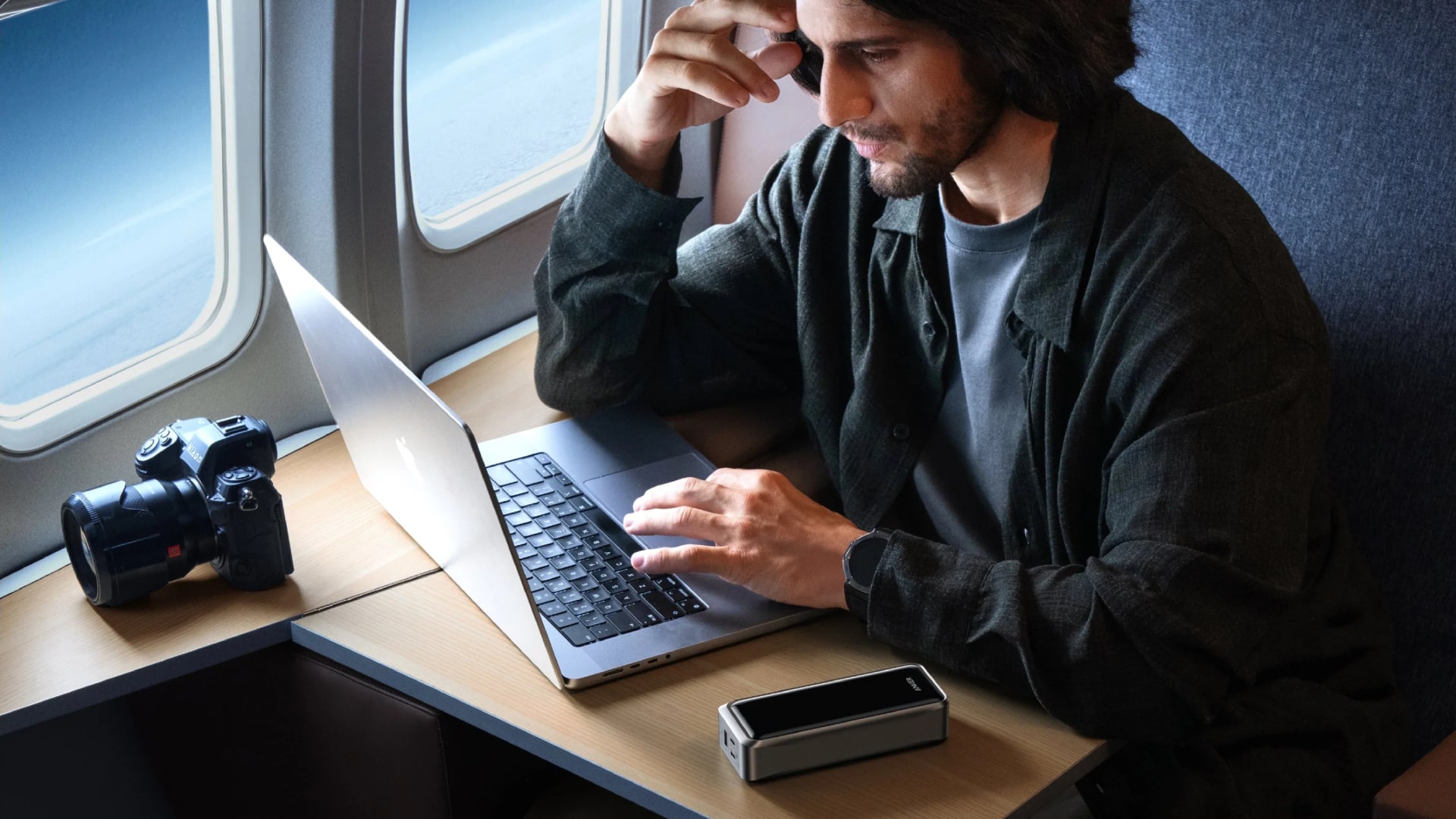 The Anker Prime Power Bank (26K, 300W) in use.