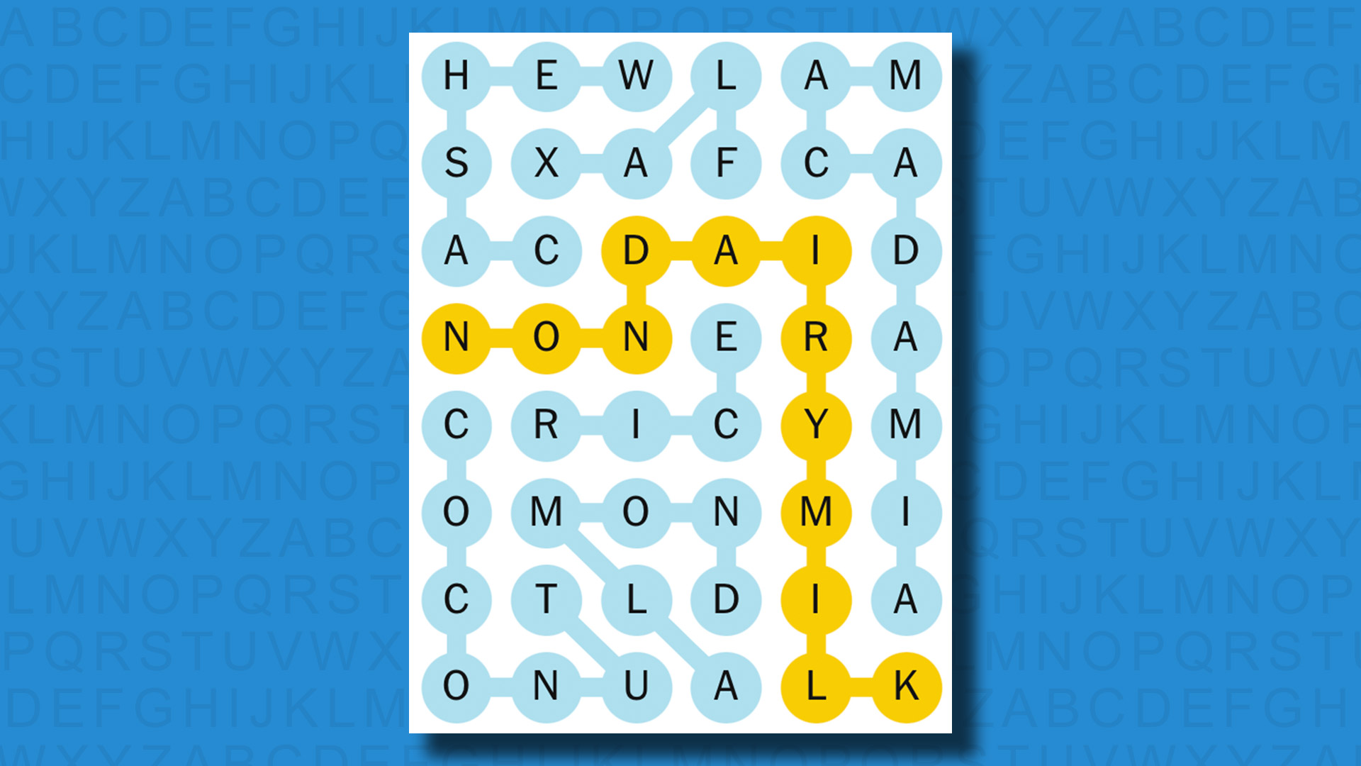 NYT Strands answers for game 565 on a blue background