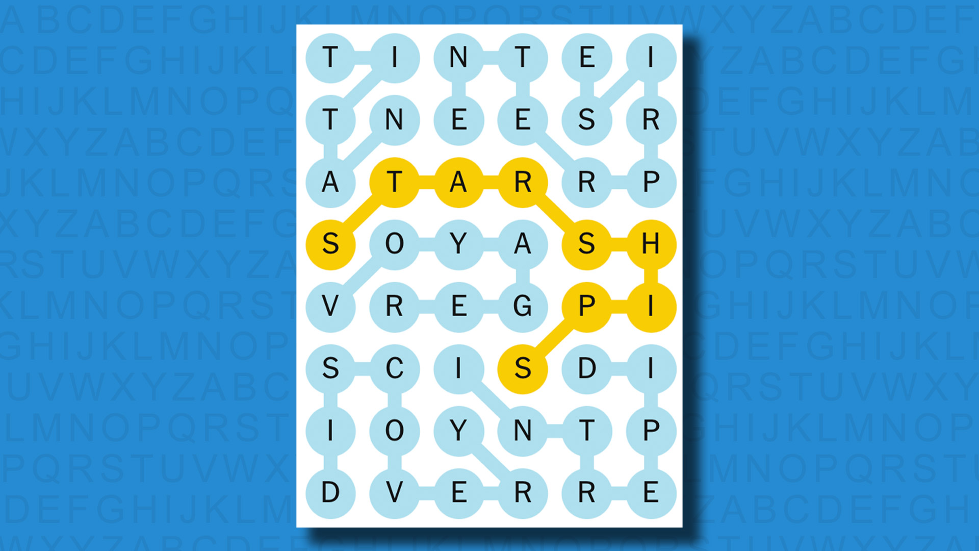 NYT Strands answers for game 554 on a blue background