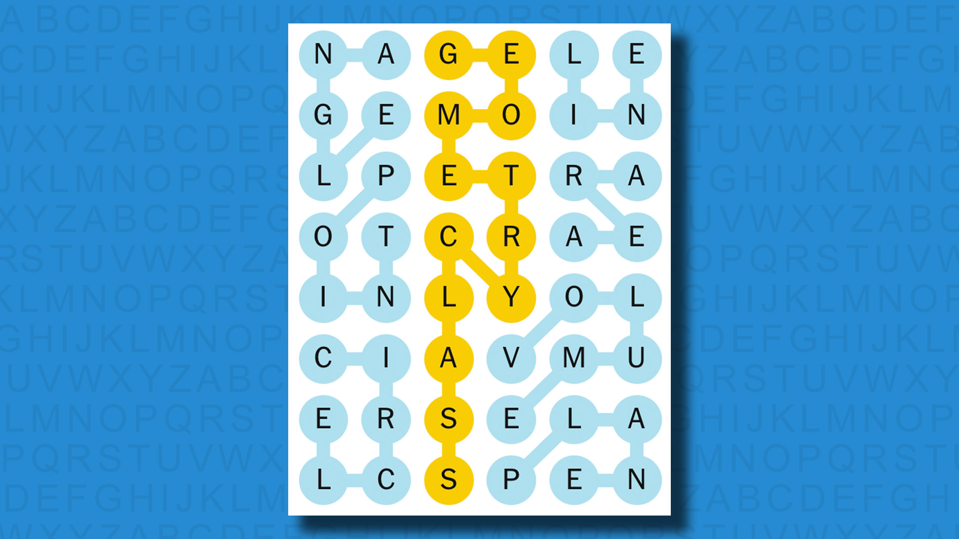 NYT Strands answers for game 548 on a blue background