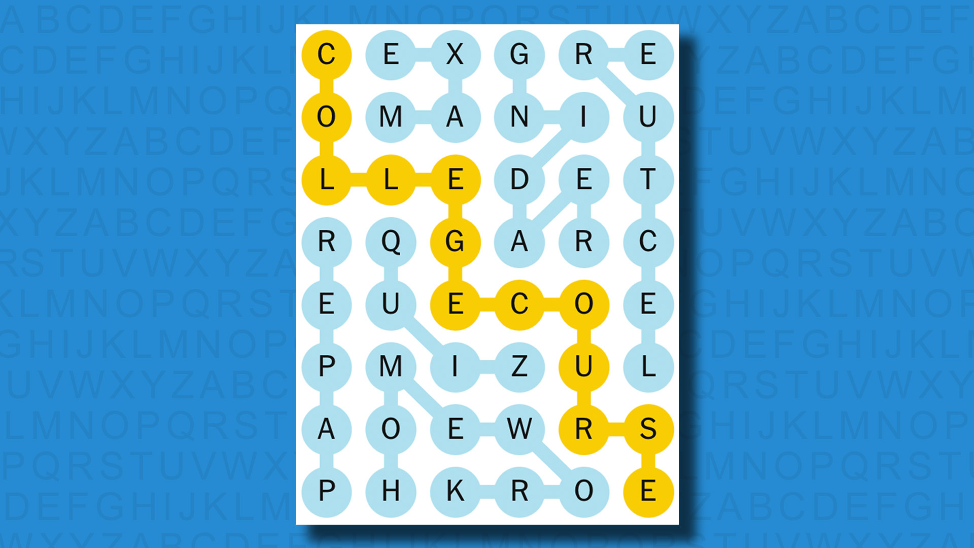 NYT Strands answers for game 569 on a blue background