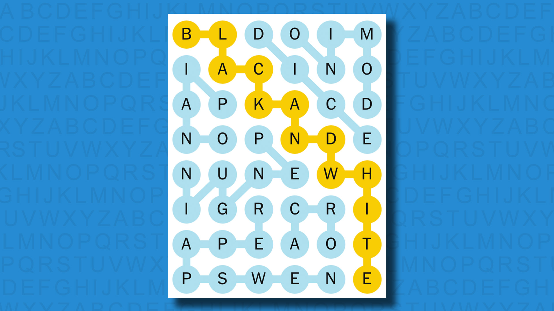 NYT Strands answers for game 555 on a blue background