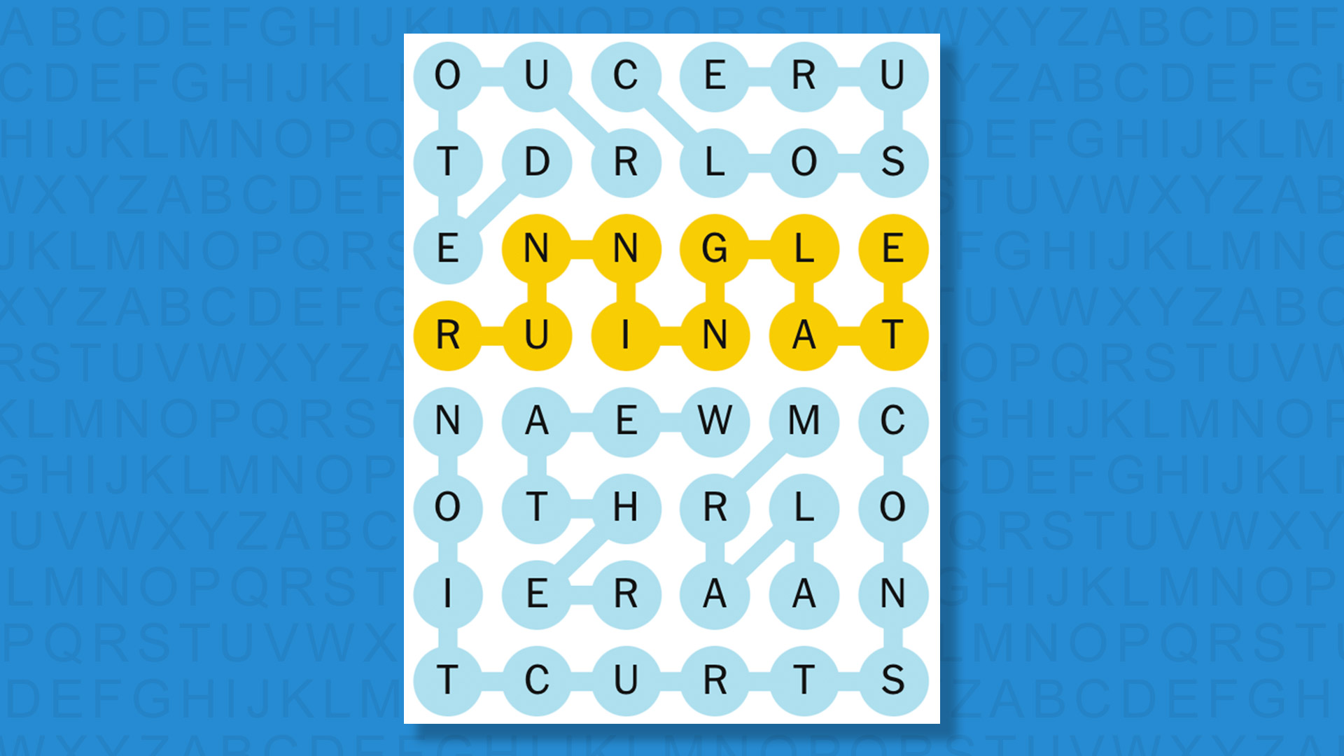 NYT Strands answers for game 594 on a blue background