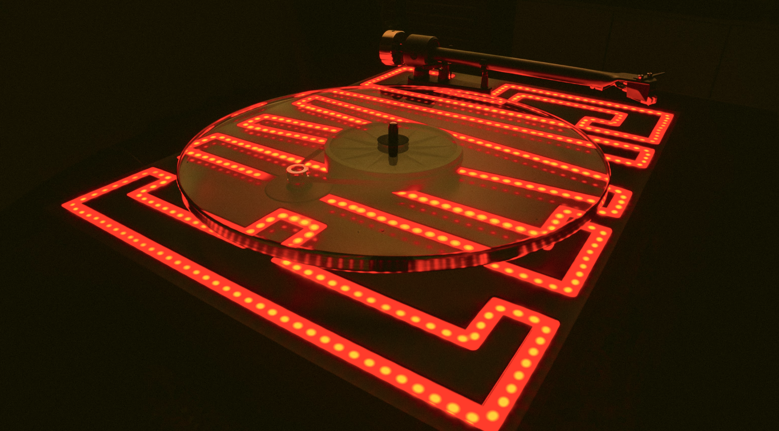 Pro-Ject&#039;s Elvis themed turntable on black background
