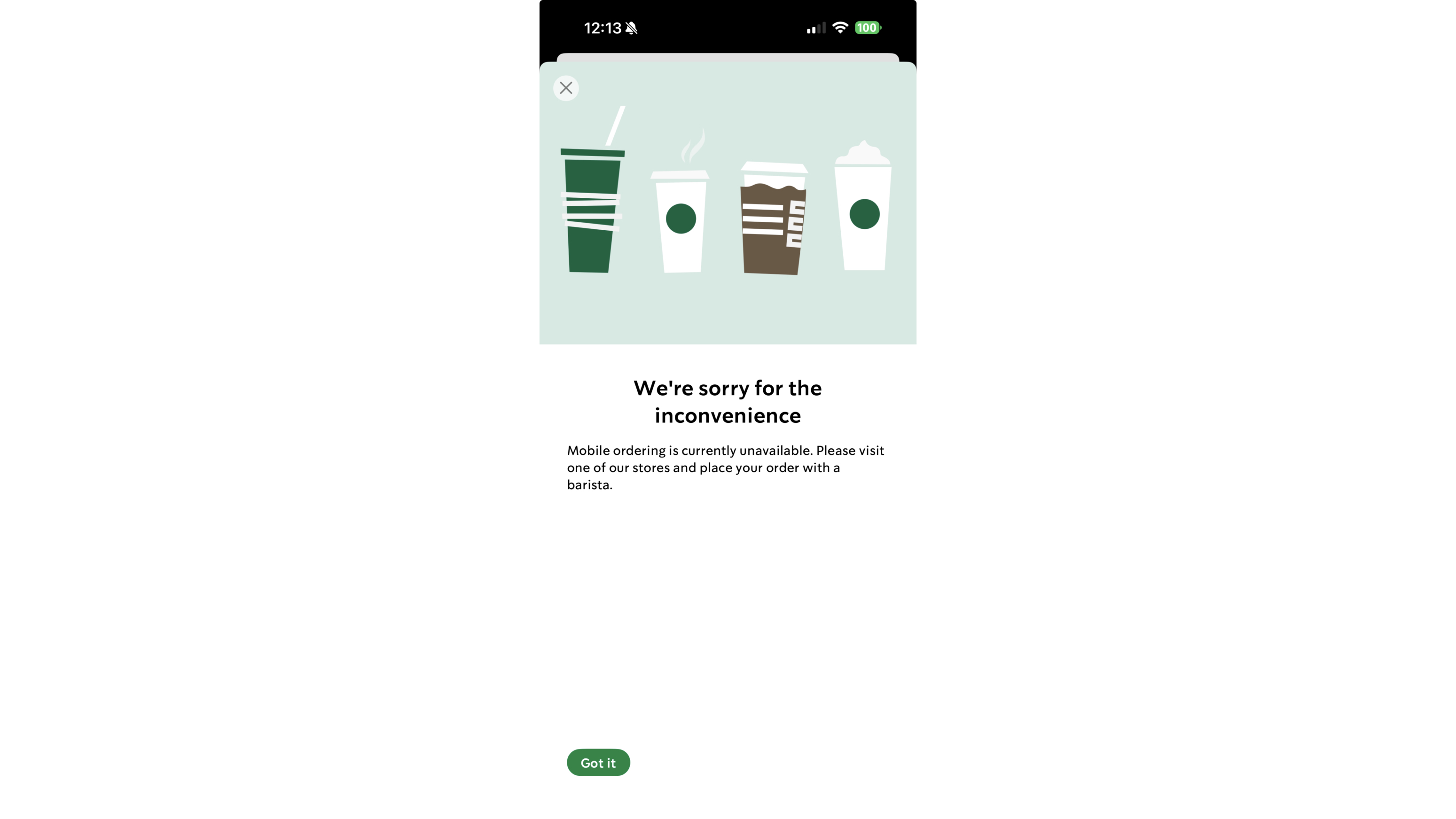 Starbucks outage