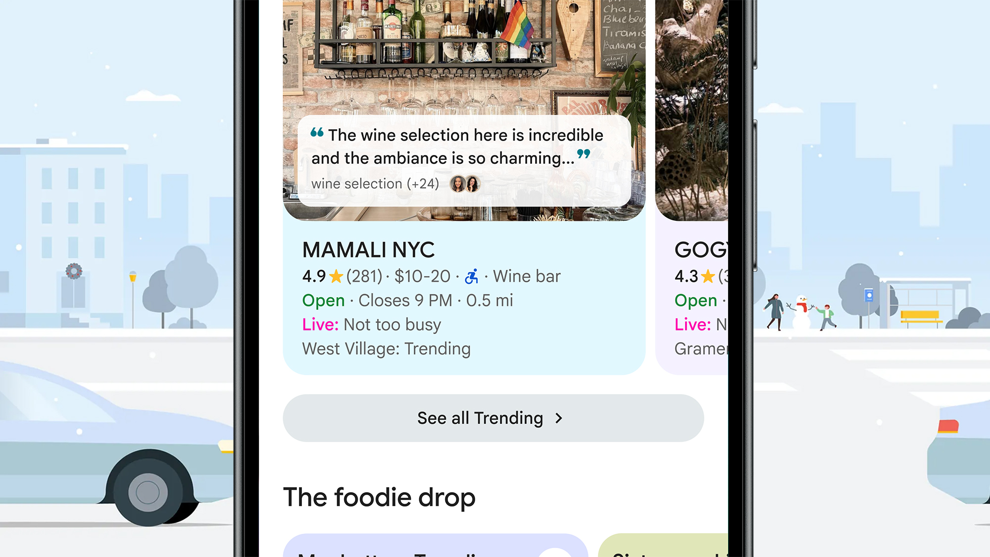 Google Maps Explore tab