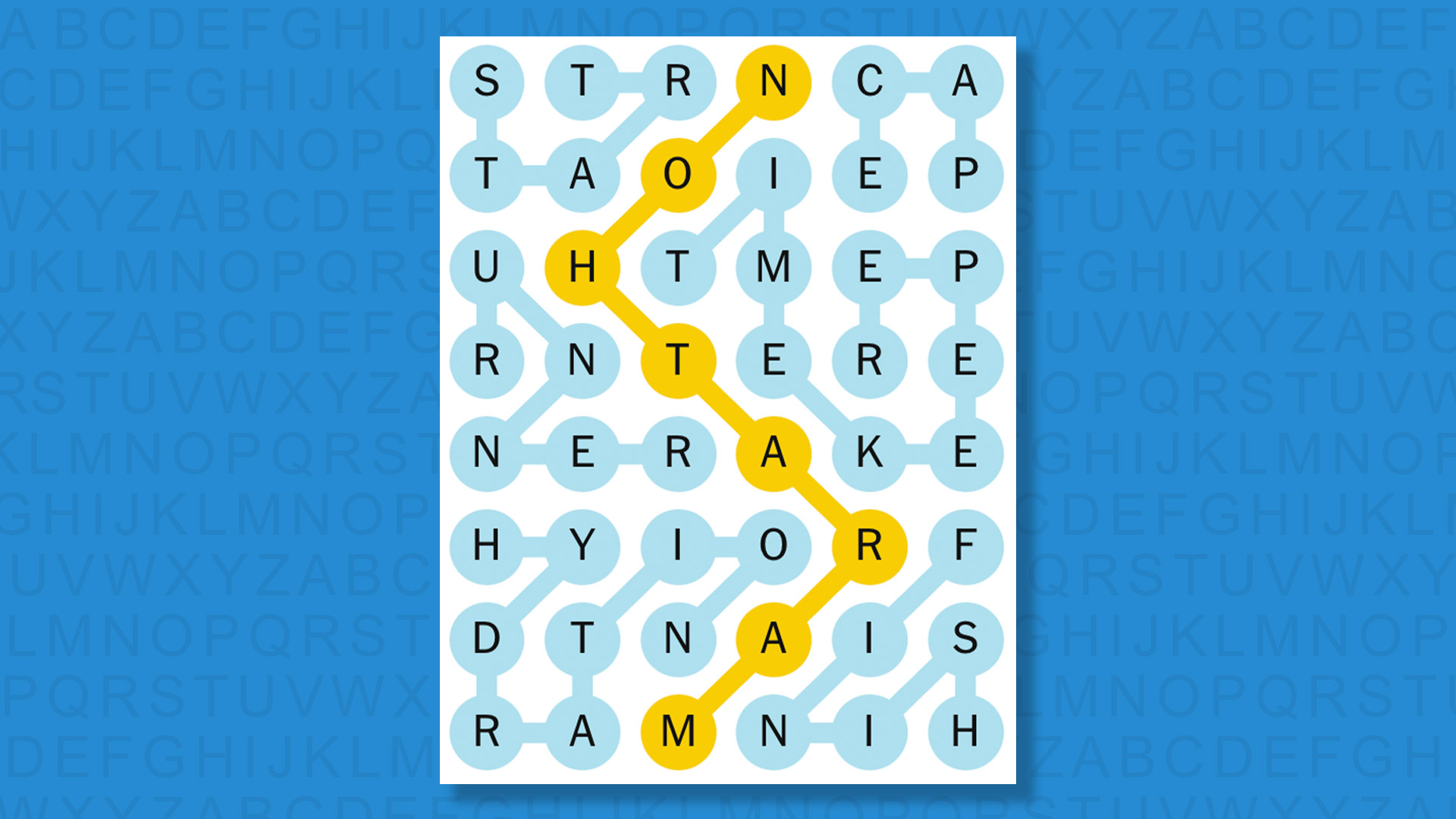 NYT Strands answers for game 609 on a blue background