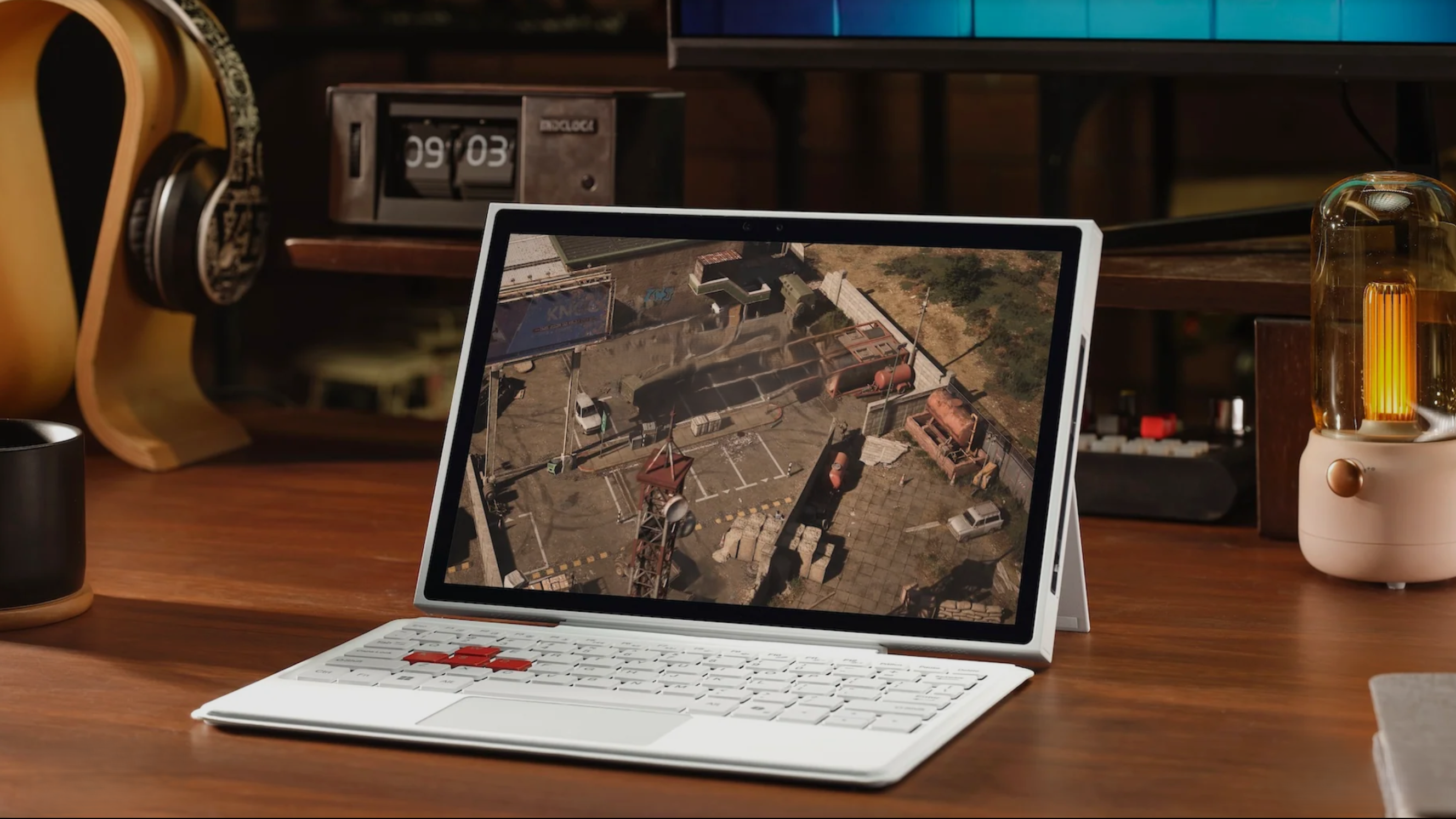 Handheld in laptop mode