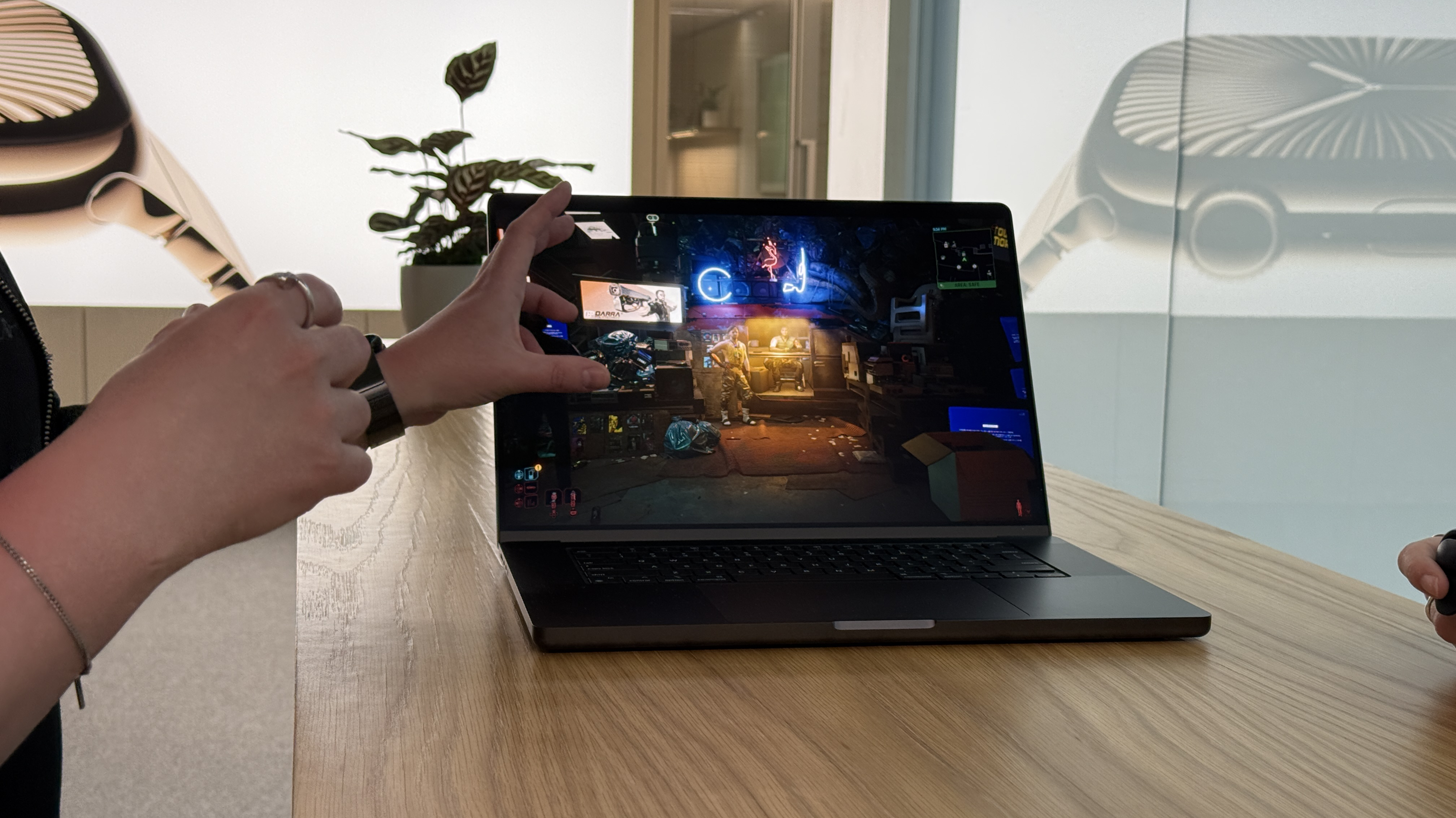 Cyberpunk 2077 on 16-inch MacBook Pro