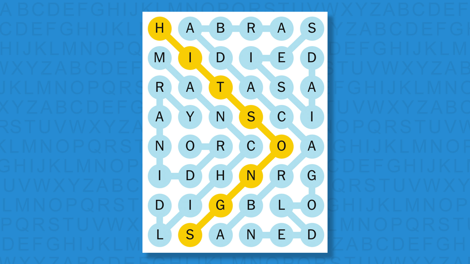 NYT Strands answers for game 667 on a blue background