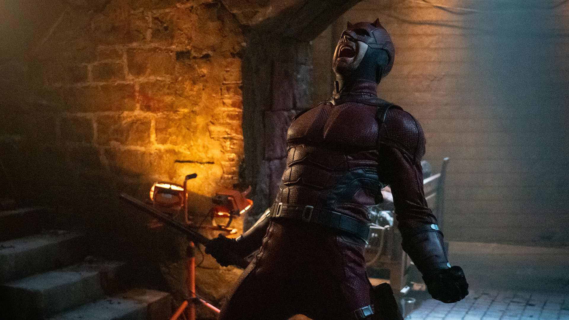 Daredevil screaming in Muse's lair in Daredevil: Born Again episode 6
