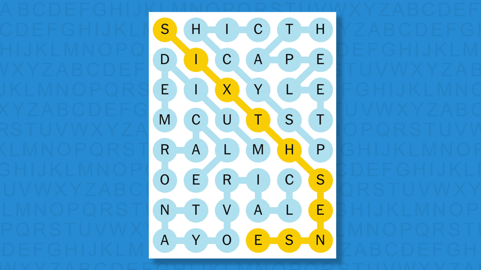 NYT Strands answers for game 672 on a blue background