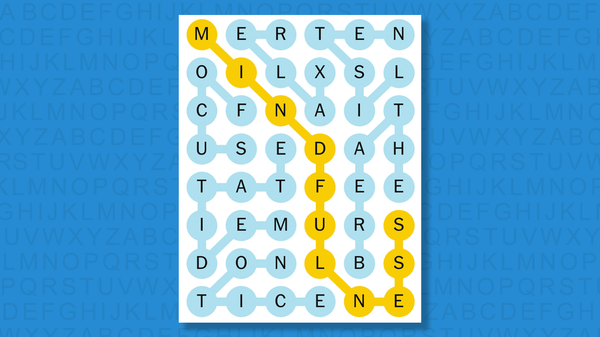 NYT Strands answers for game 696 on a blue background