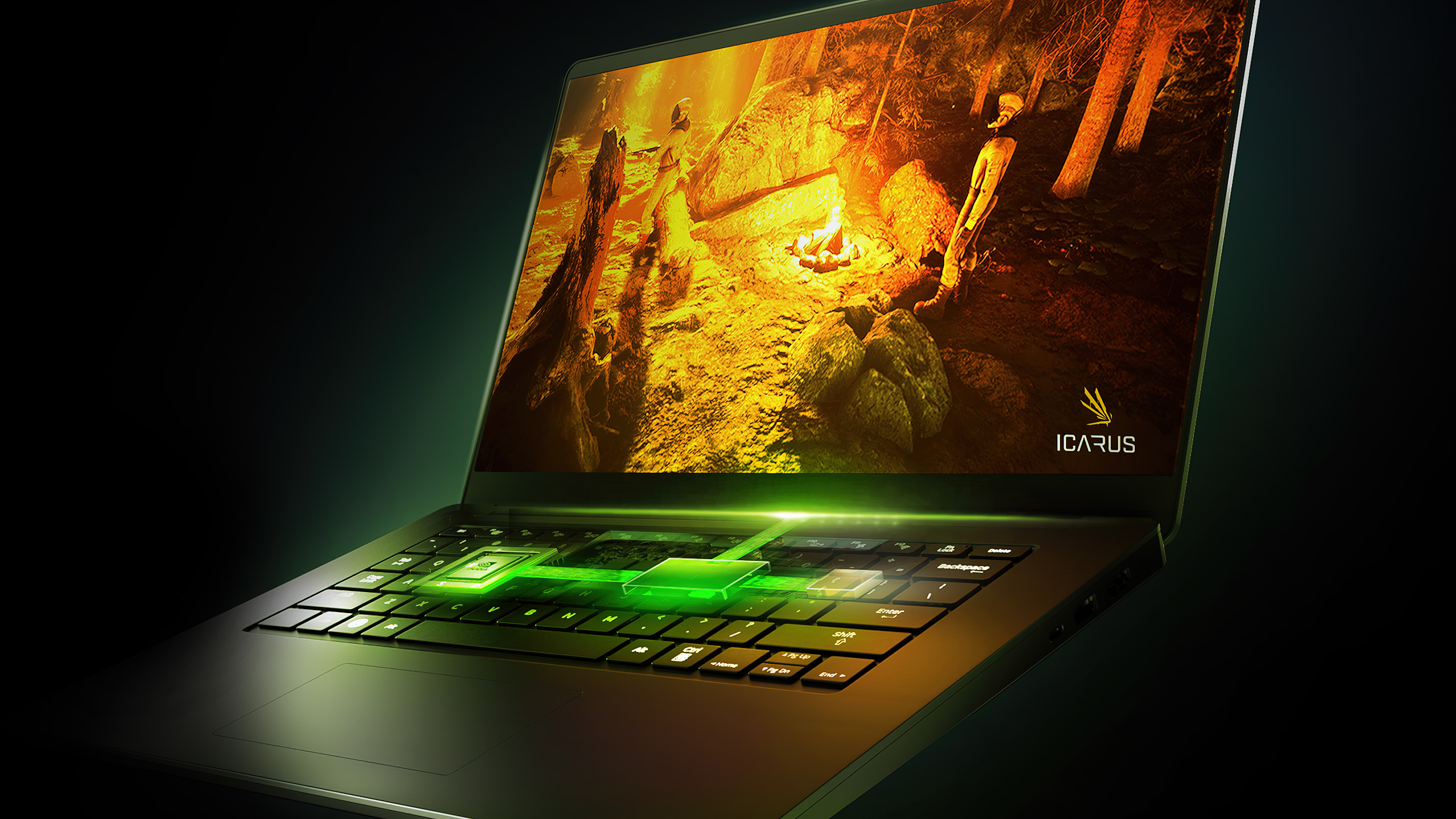 Render of an Nvidia gaming laptop