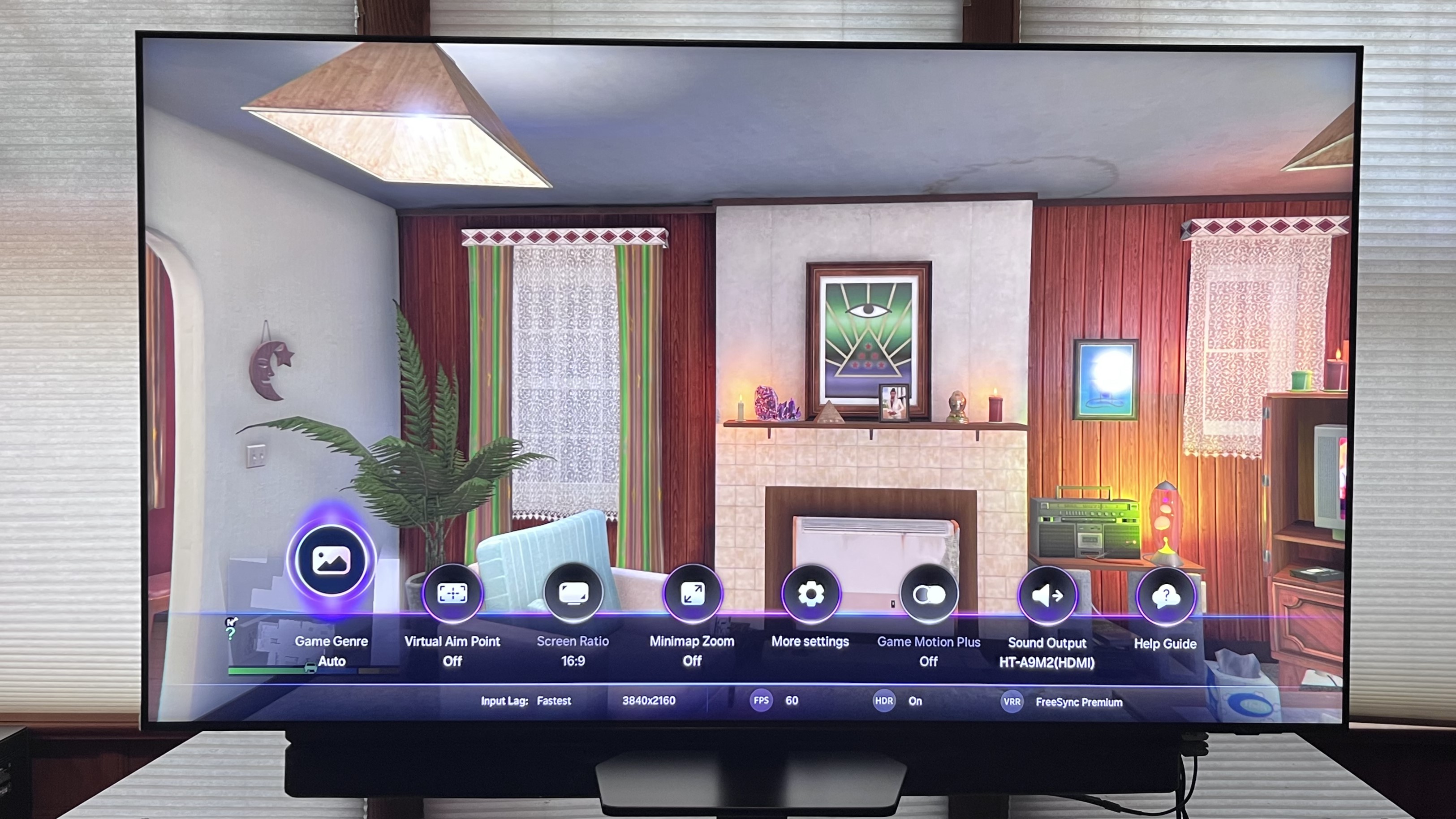 Samsung QN90F game menu