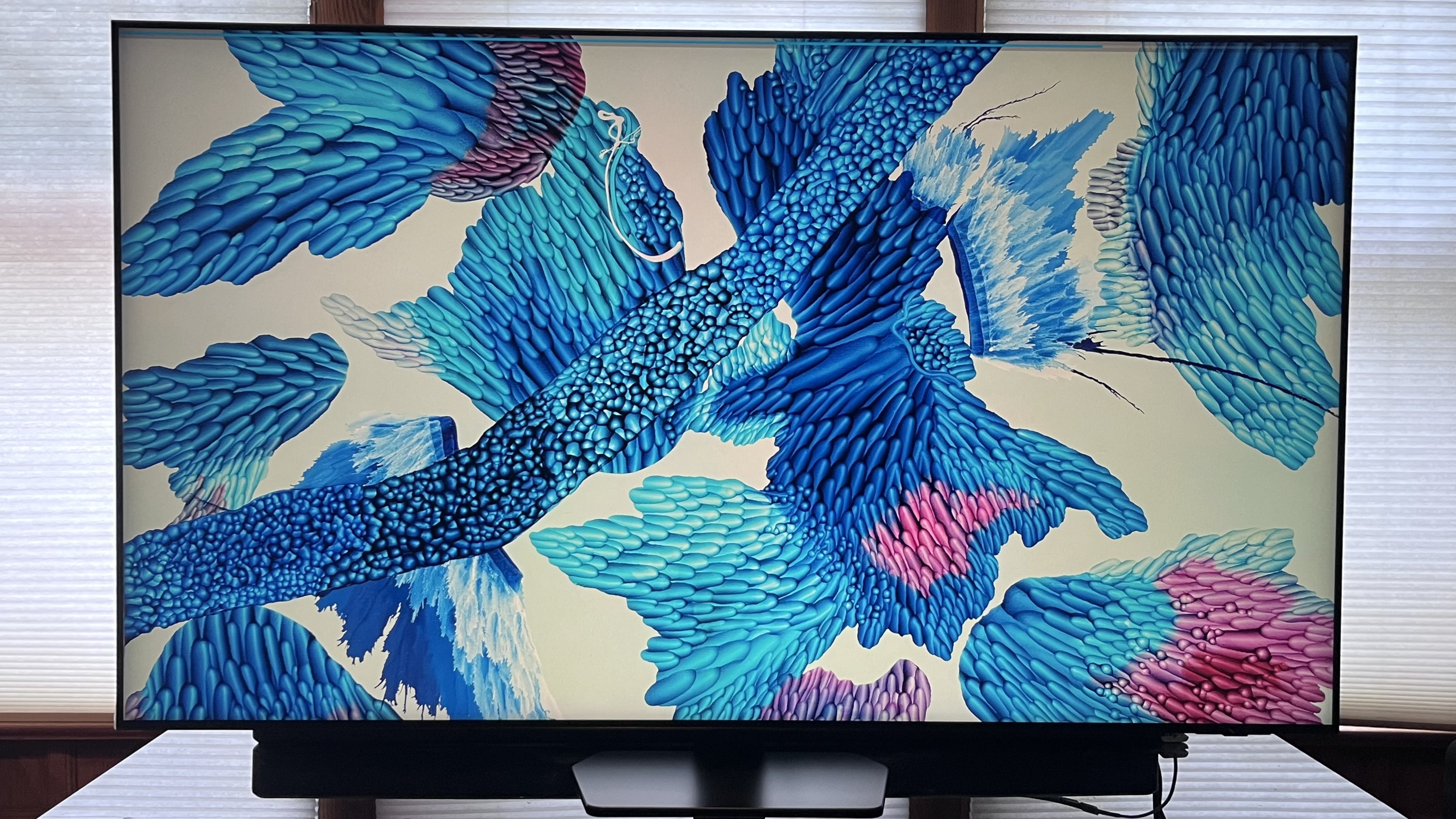 Samsung QN90F showing image of artwork