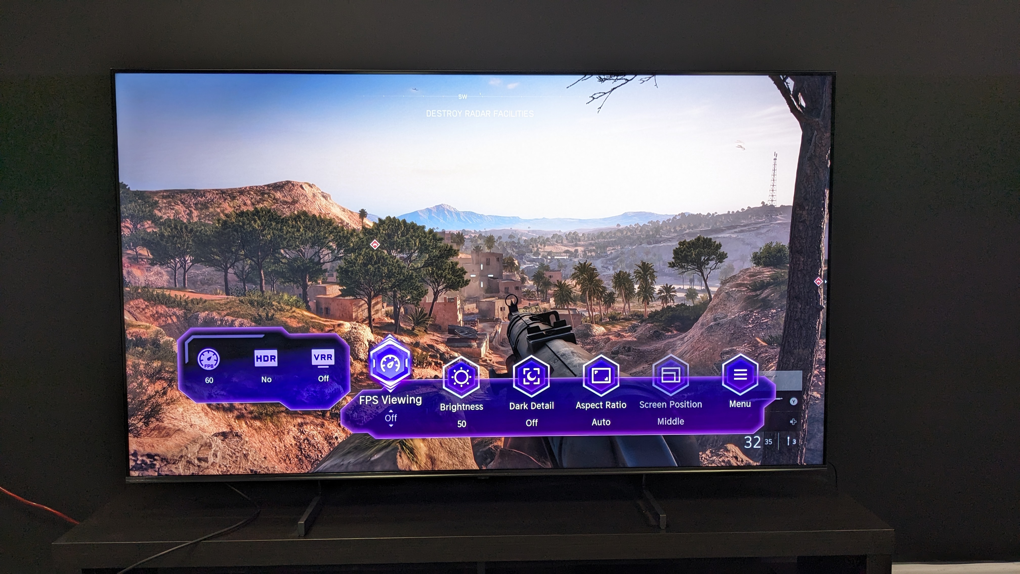 Hisnese U6N with battlefield V on screen 
