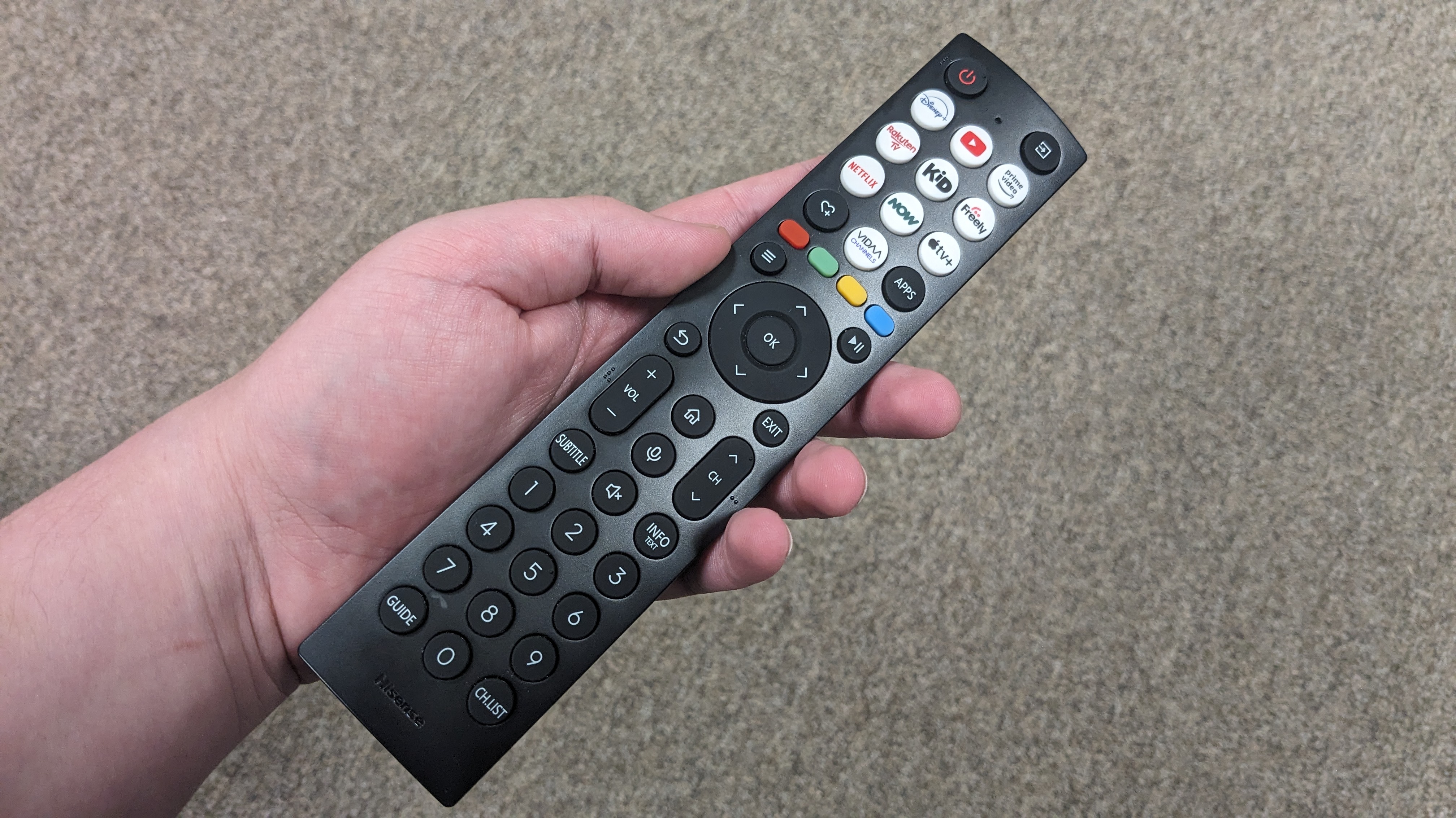 Hisense U6N supplied remote 