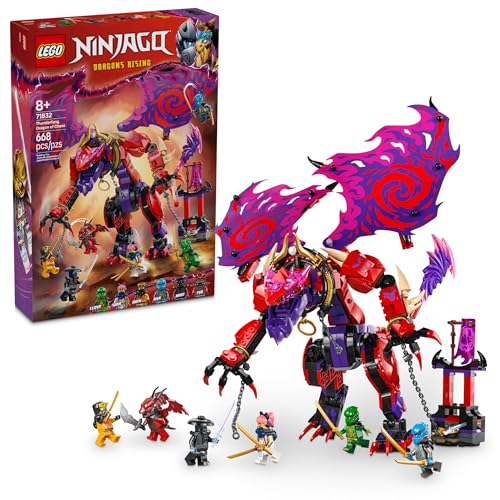 Lego Ninjago Thunderfang Dragon of Chaos Building Toy for Kids Ages 8+ - Dragon Rising Playset With 6 Minifigures and Poseable Figure - Birthday Gift Idea for Boys and Girls - 71832