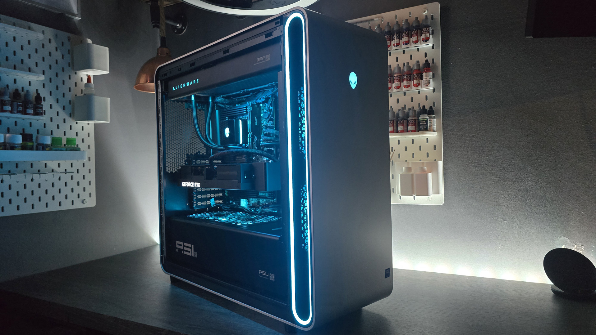 An Alienware Area-51 (2025) on a desk