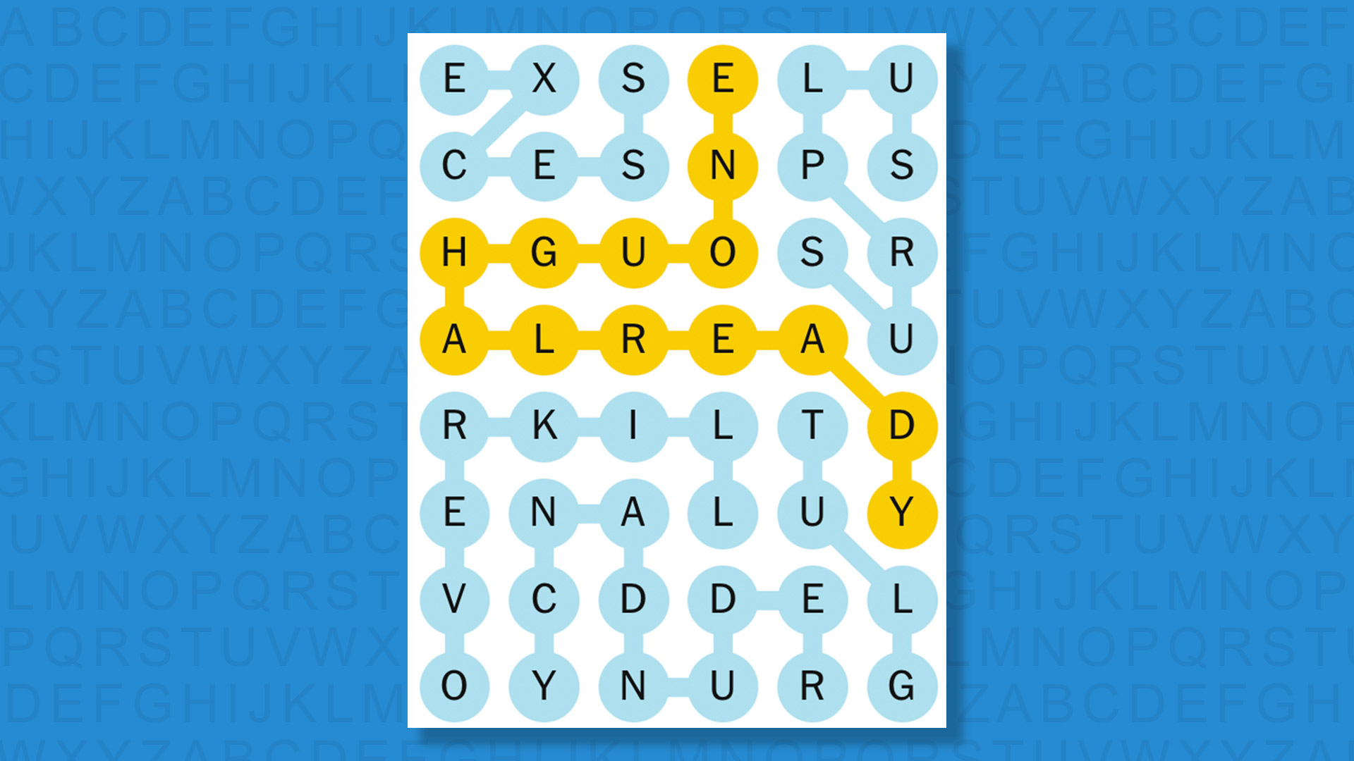 NYT Strands answers for game 726 on a blue background