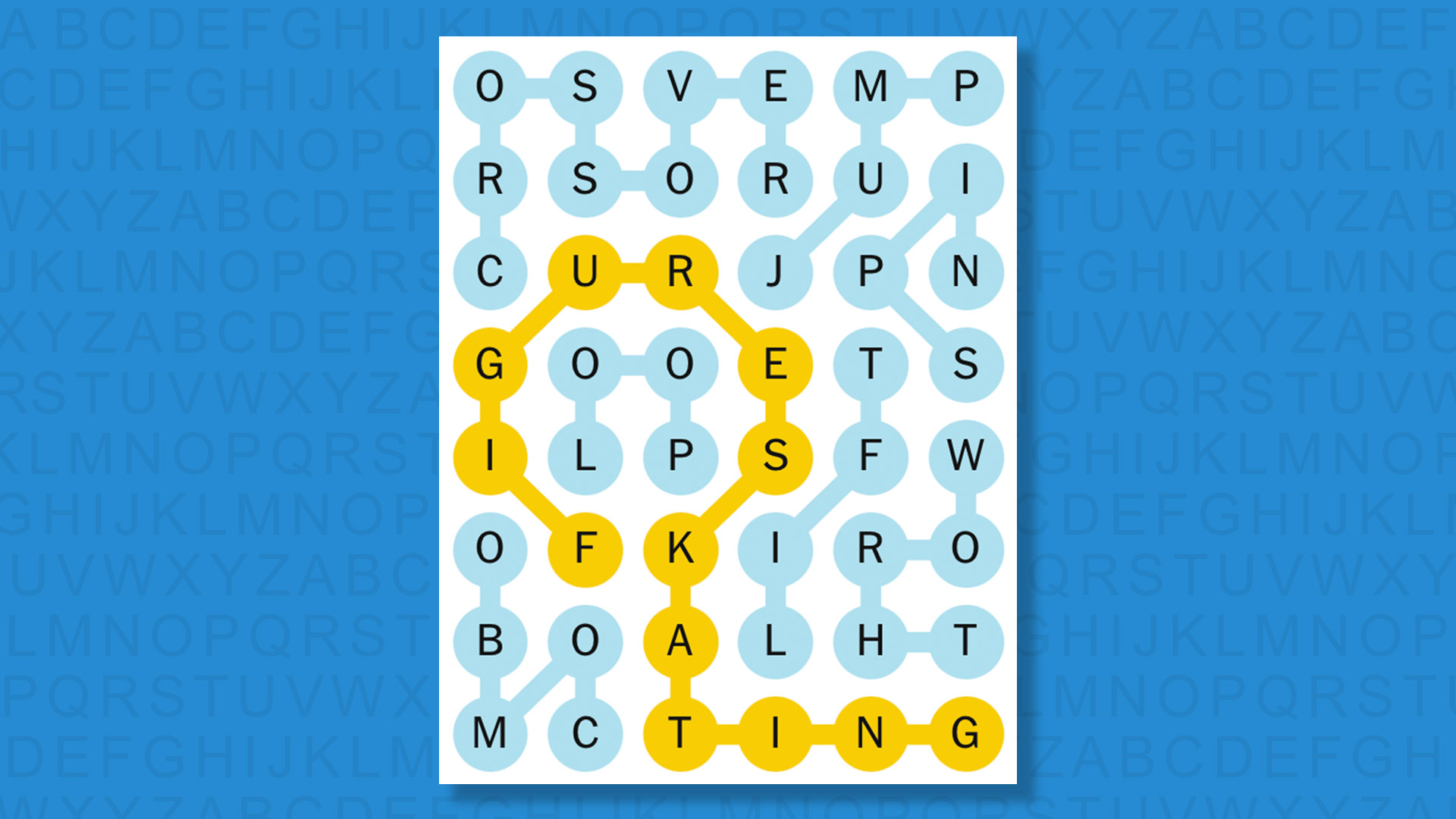 NYT Strands answers for game 715 on a blue background