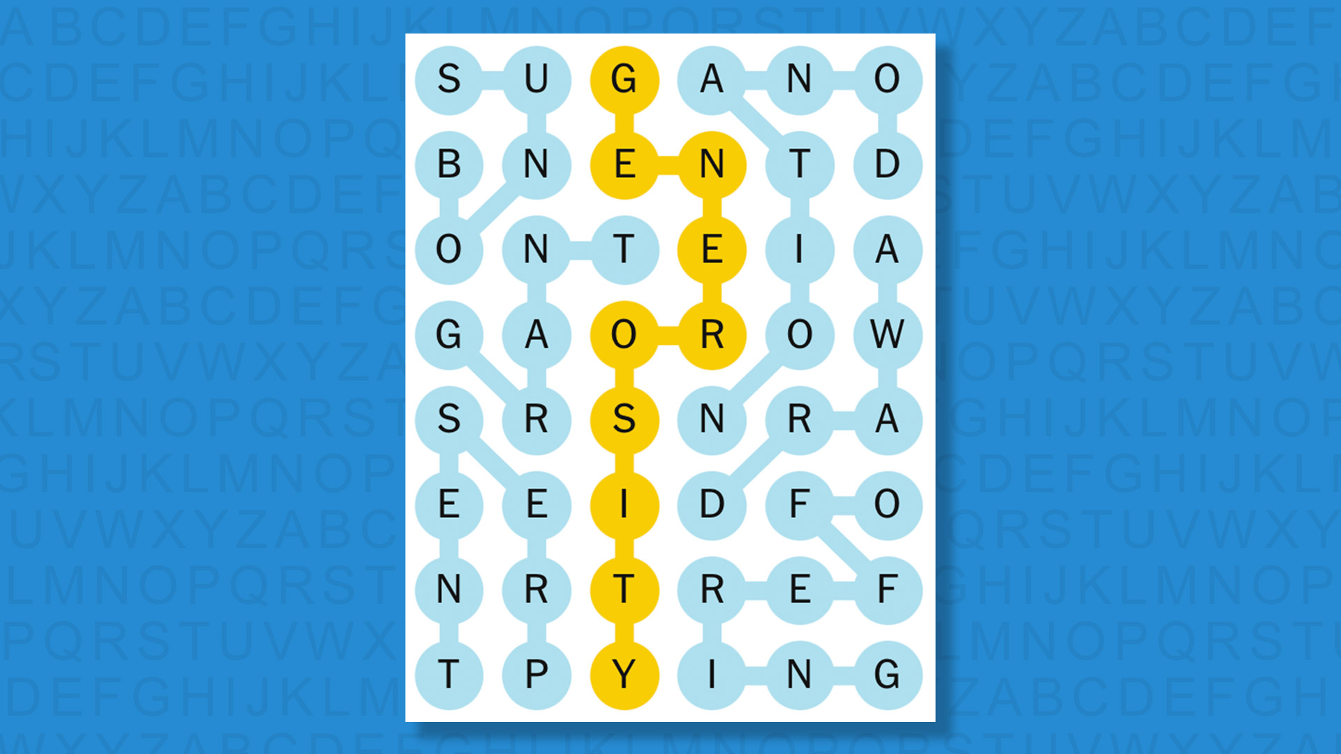 NYT Strands answers for game 700 on a blue background