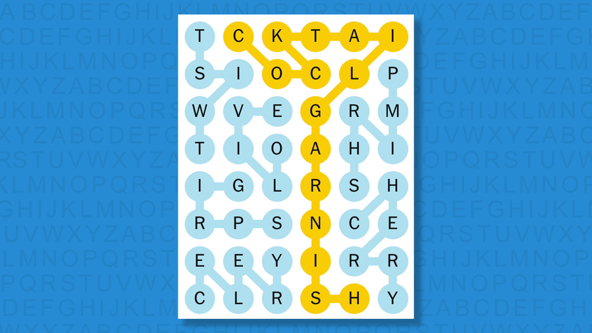 NYT Strands answers for game 707 on a blue background