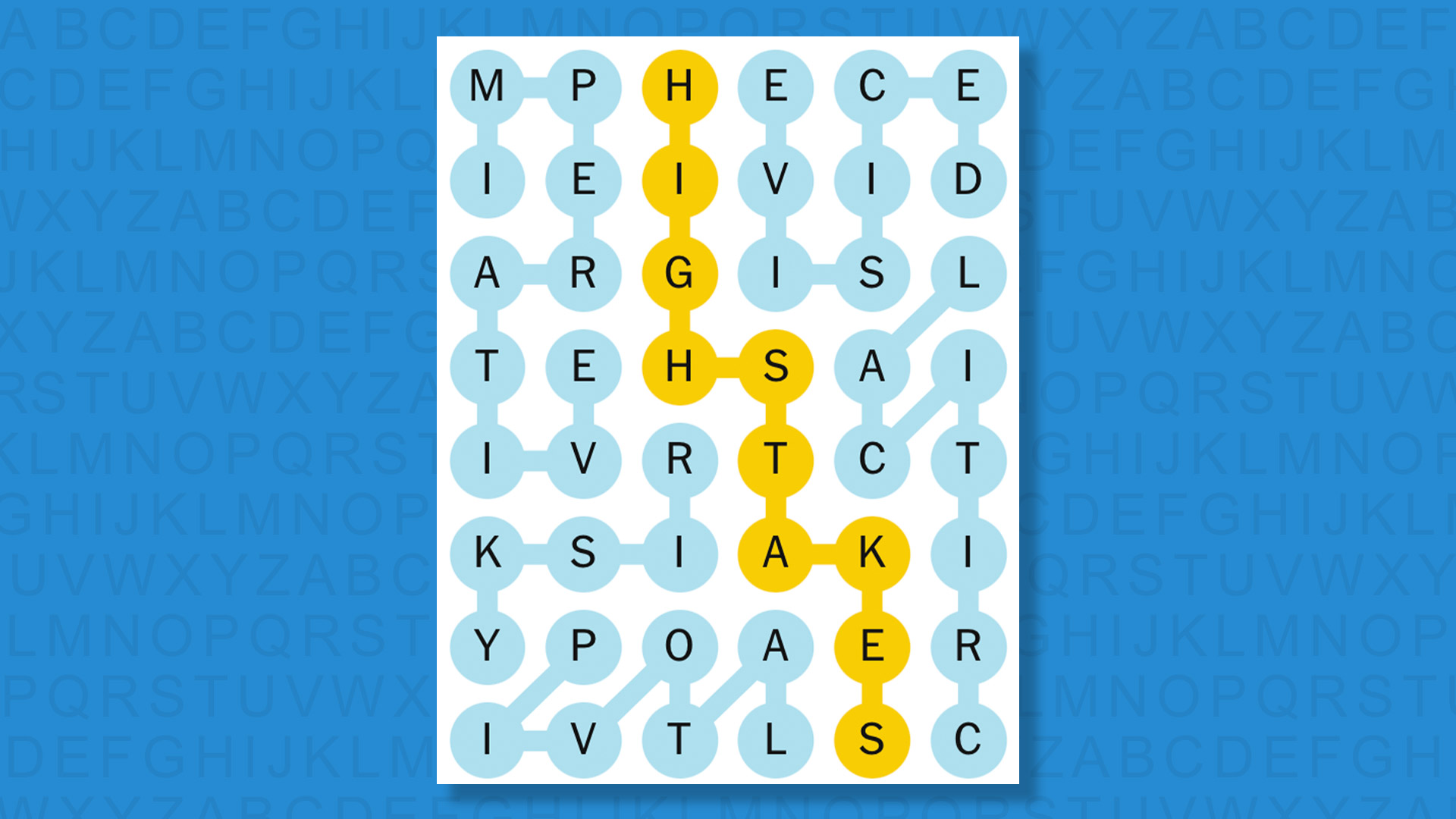 NYT Strands answers for game 711 on a blue background