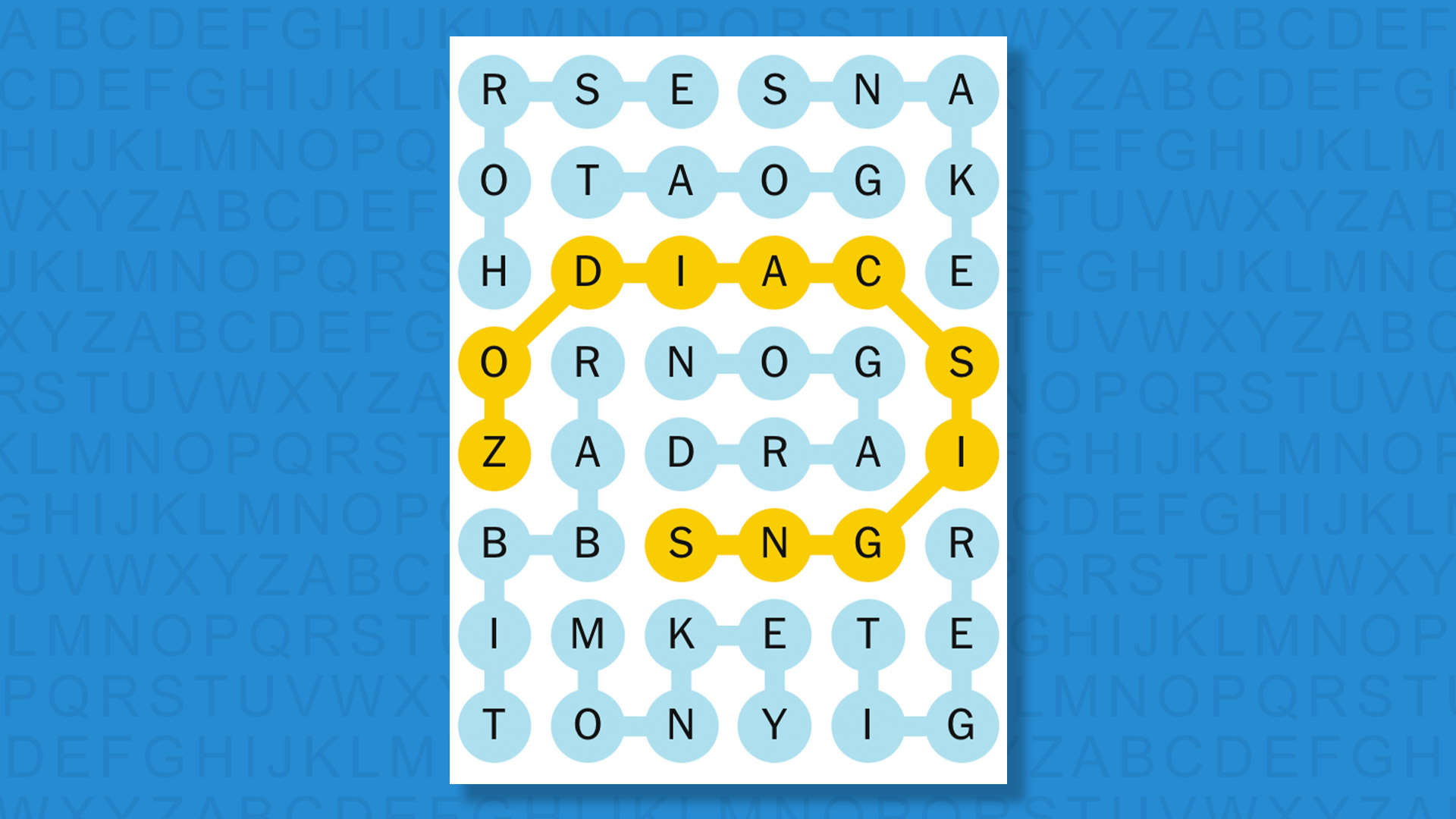 NYT Strands answers for game 716 on a blue background