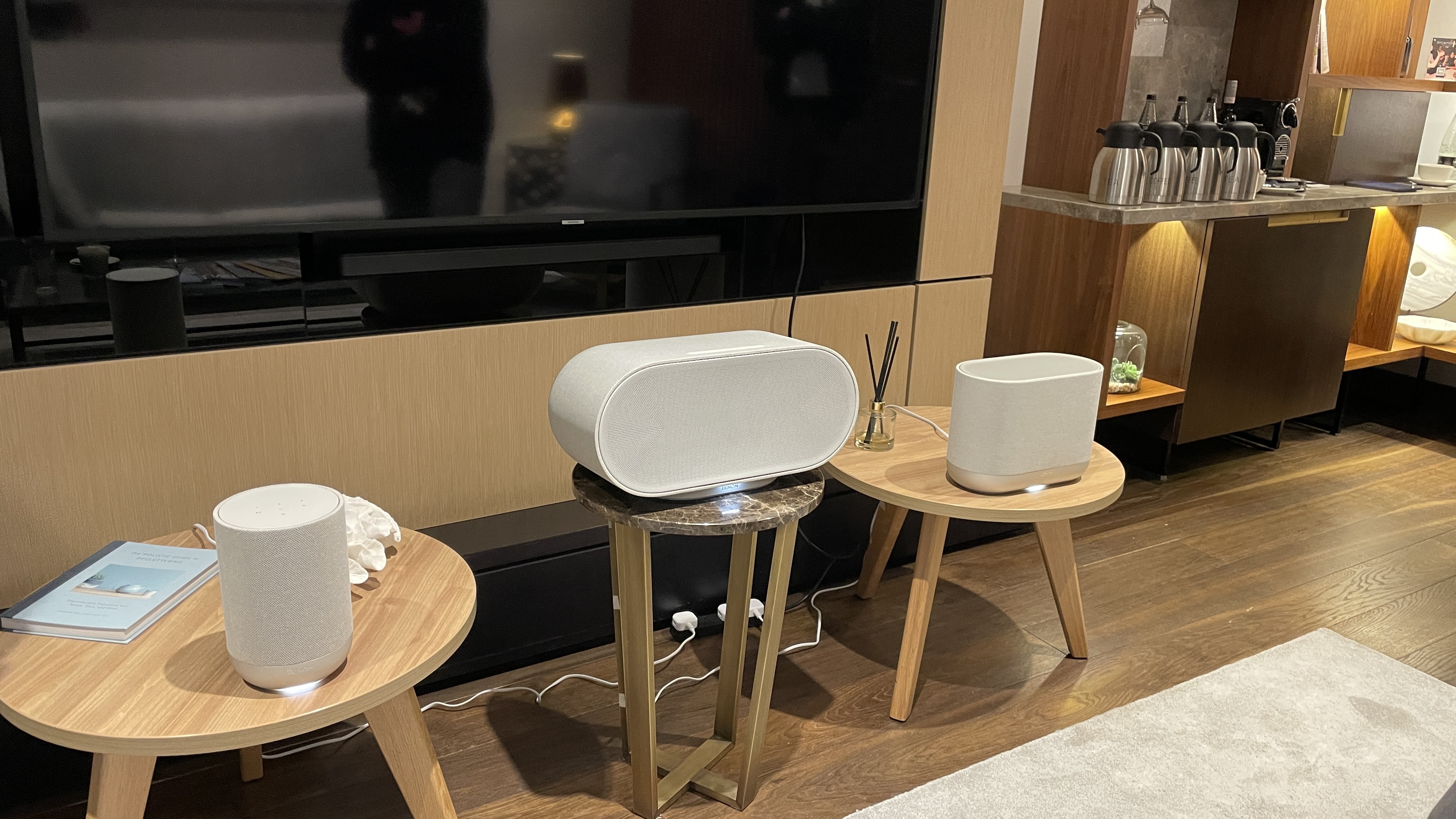 Denon 200, 400 and 600 in a very nice hotel room