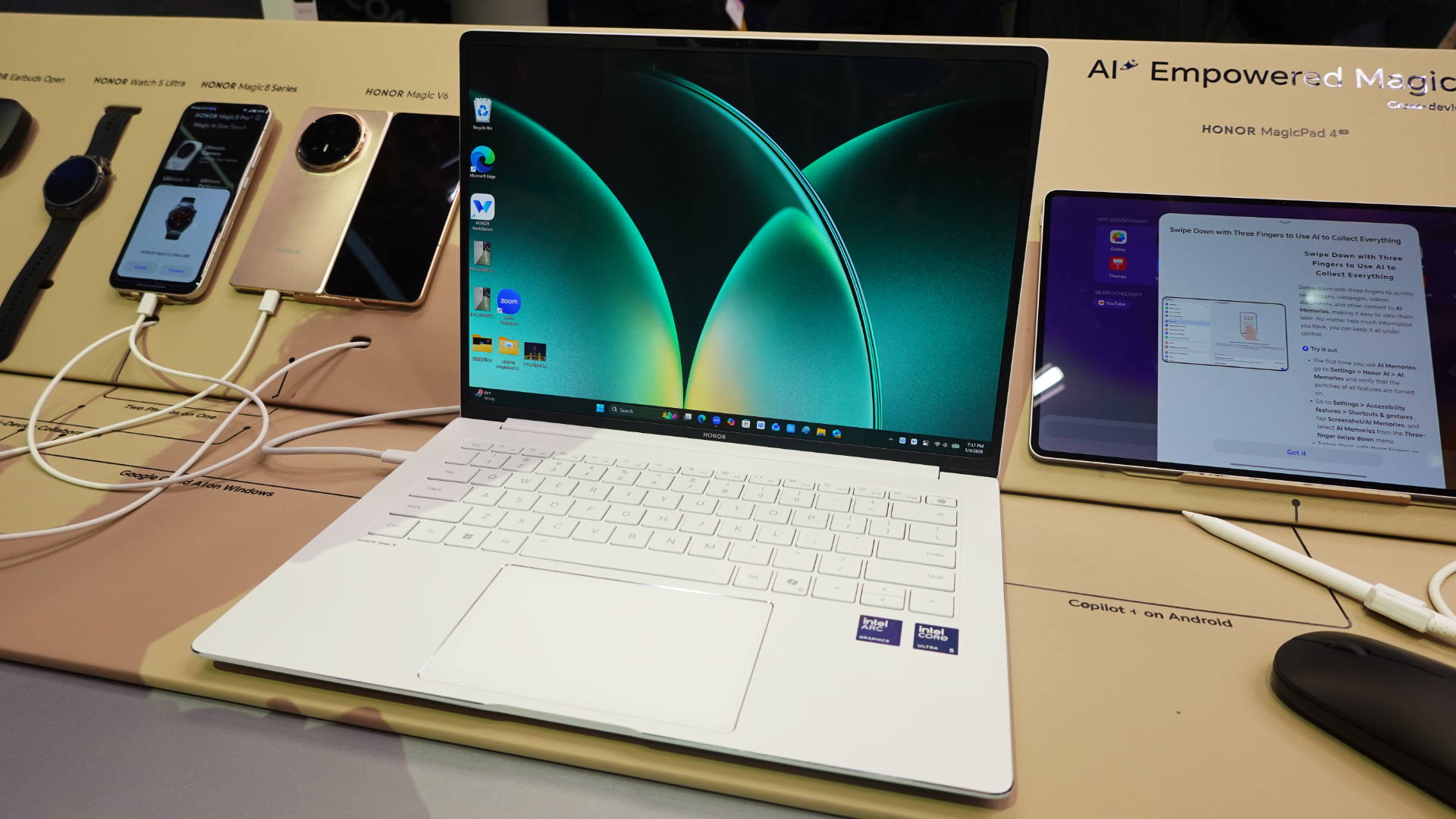 Honor MagicBook Pro 14 on show at MWC 2026