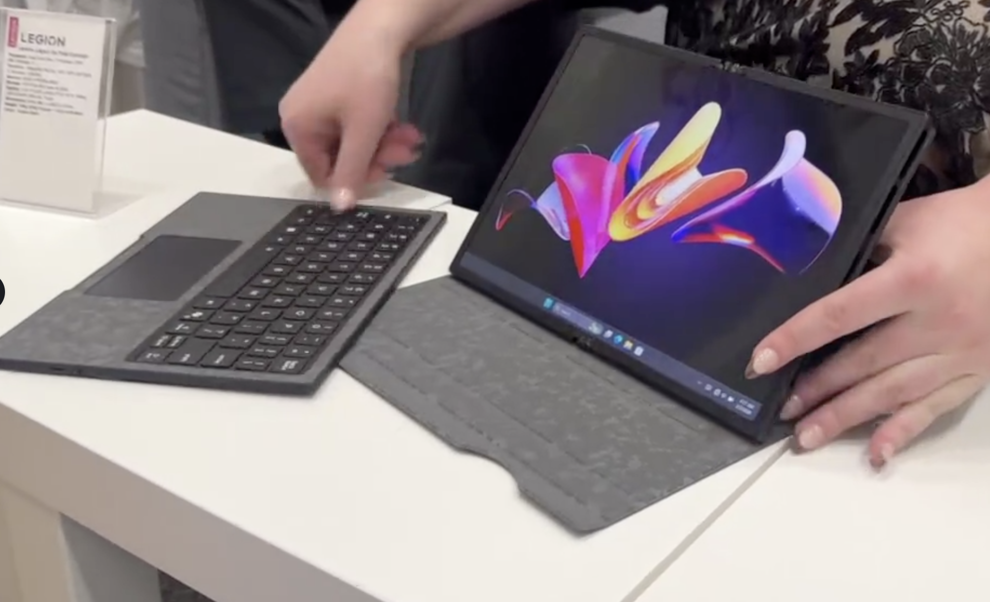 Shots of Lenovo's concept laptops at MWC 2026