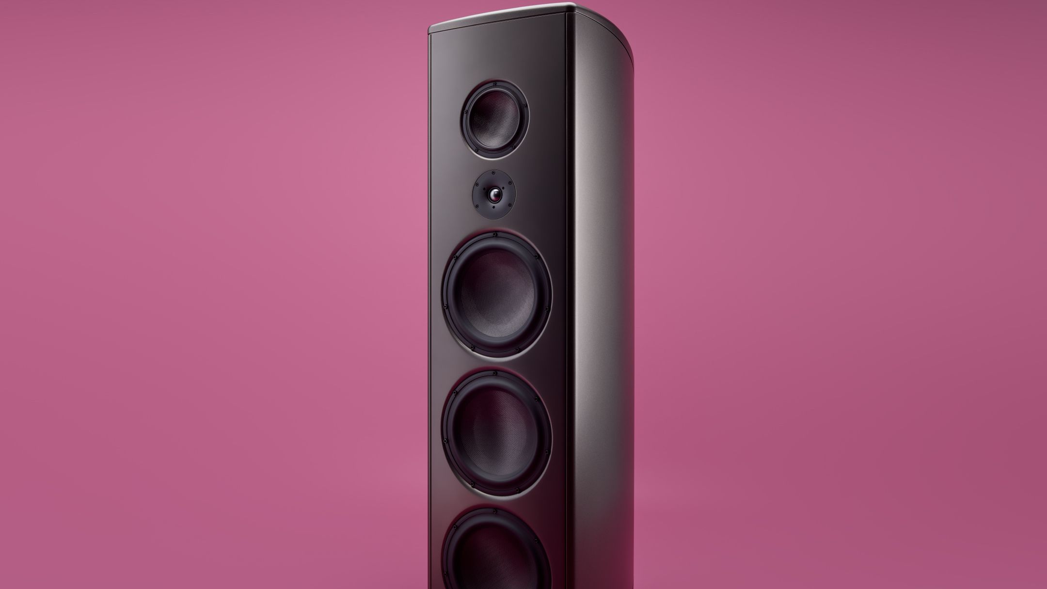 Magico S7 2026 solo speaker (one of a pair) on magenta background