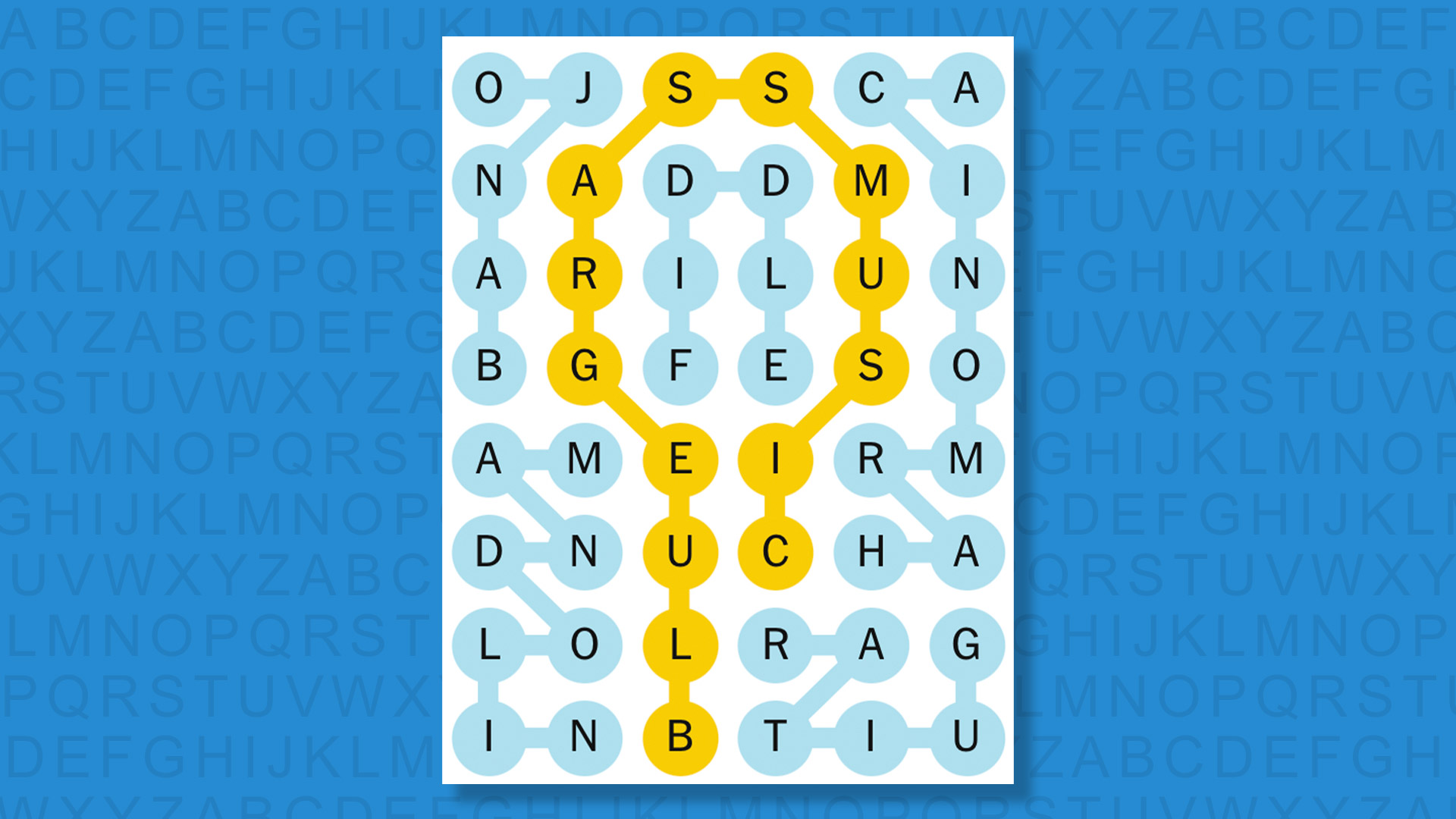 NYT Strands answers for game 740 on a blue background