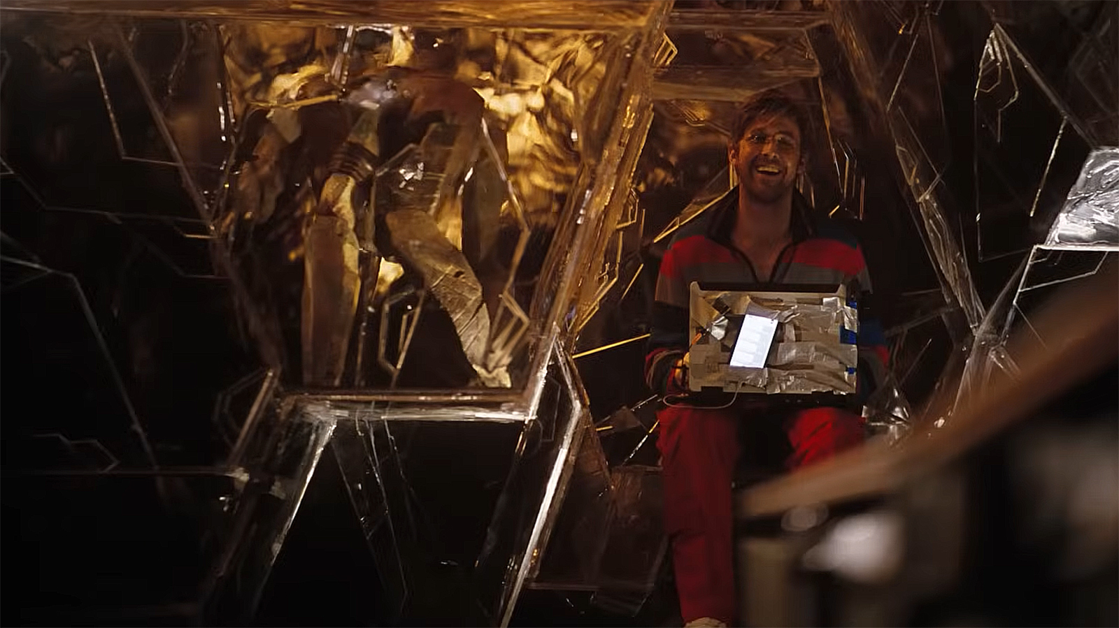 Rocky and Ryland Grace laughing in Project Hail Mary