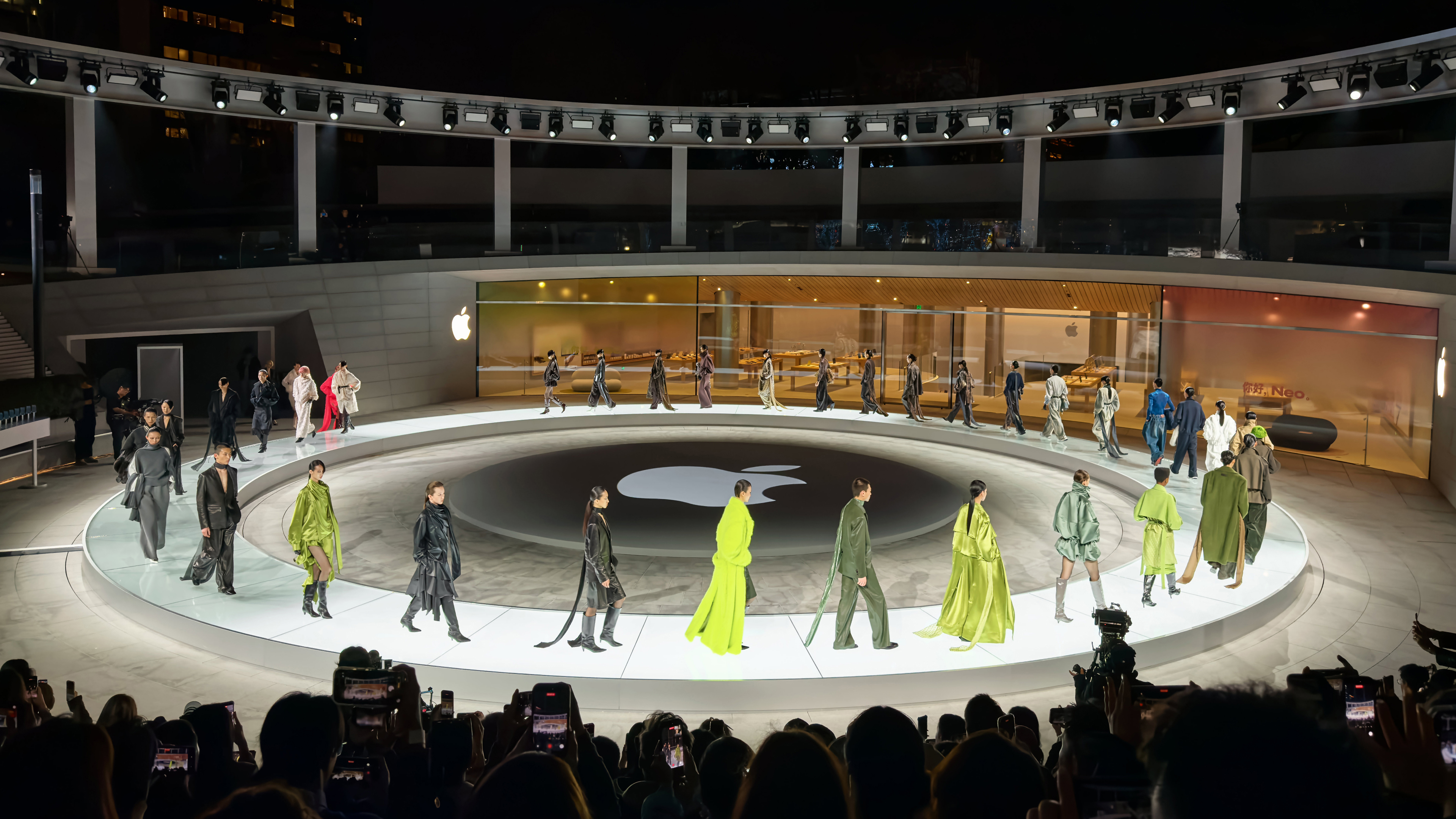A fashion show at Apple's Jing&amp;rsquo;an Store for its 50th anniversary